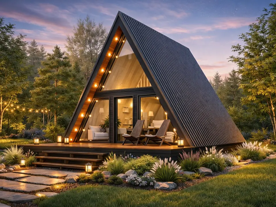 Дом А-Фрейм 8х10