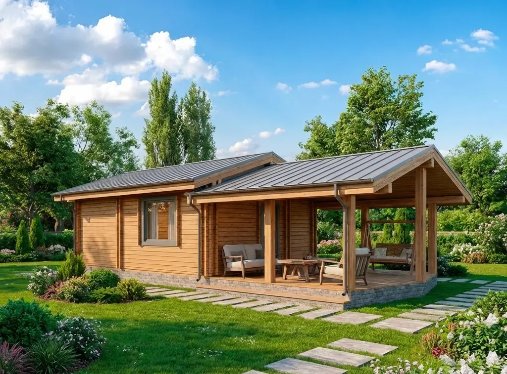 Утепленная баня из бруса "Дух леса"