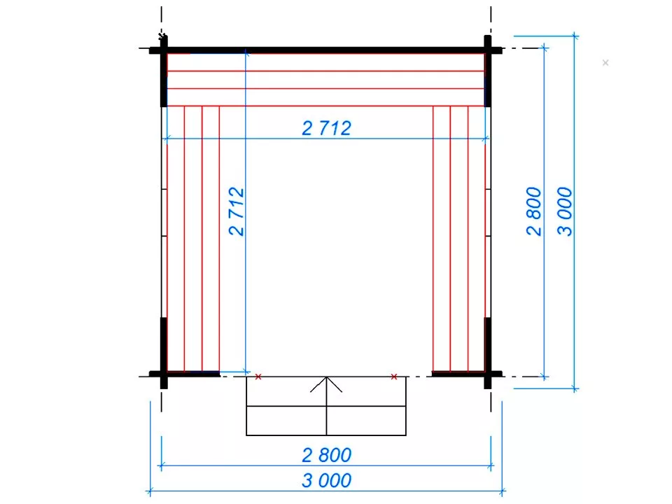 Планировка 1 этажа проекта Беседка «Александр Блок»