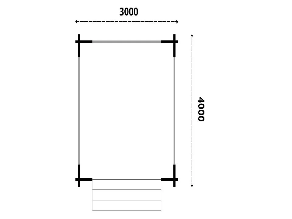 Планировка 1 этажа проекта Беседка «Дачная дюжина»