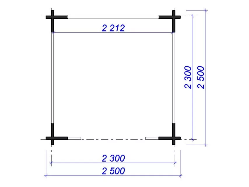 Планировка 1 этажа проекта Беседка из бруса «Подарок»