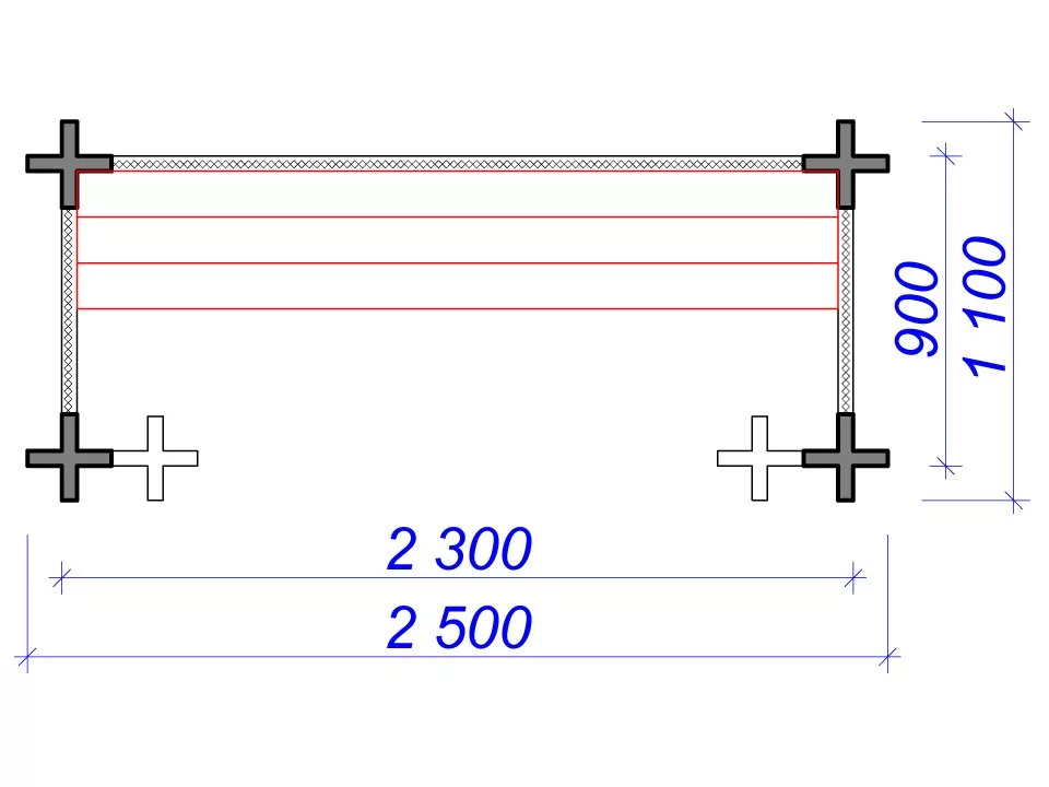 Планировка 1 этажа проекта Пергола из бруса «Романтик»