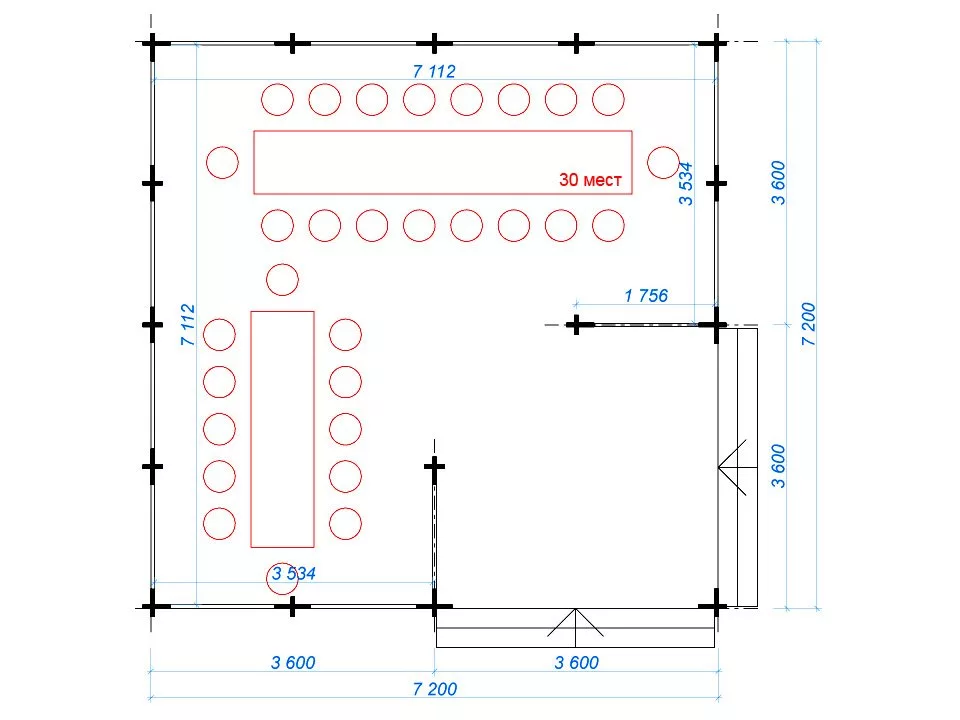 Планировка 1 этажа проекта Беседка «Турист 2»