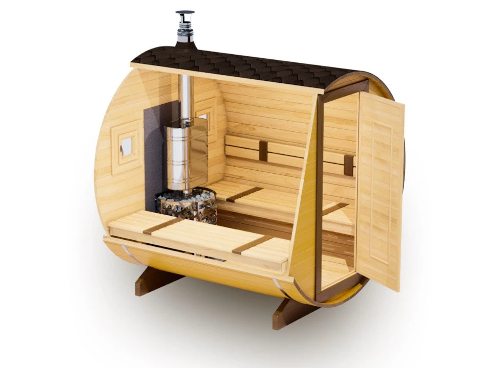 Баня бочка 3 метра (1 помещение)
