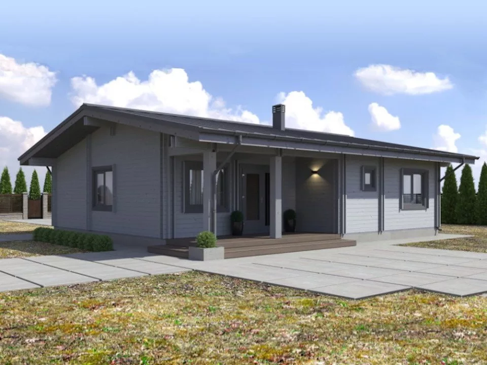 Дом из бруса "Береза Nord"