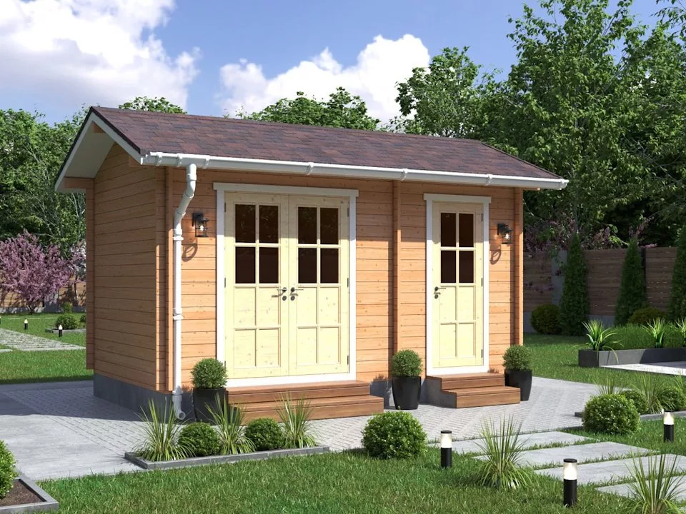 Хозблок из бруса «Бережливый»