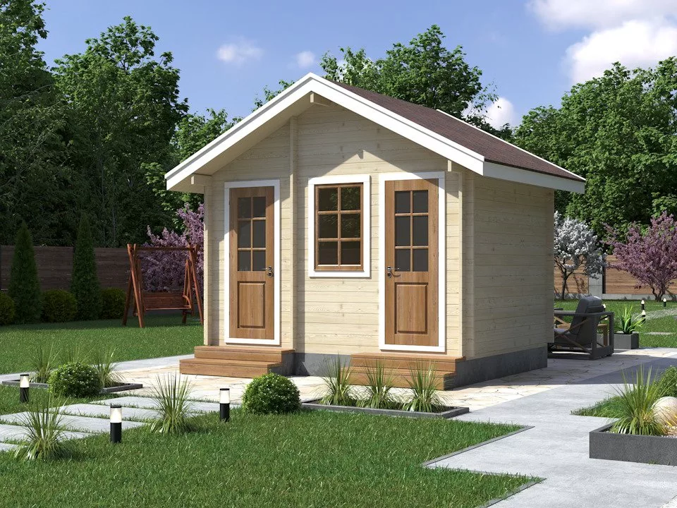 Хозблок из бруса «Компакт»