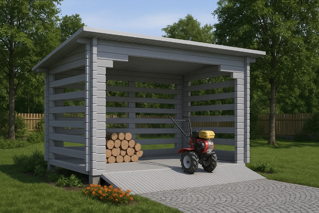 Навес из бруса «Дворник»