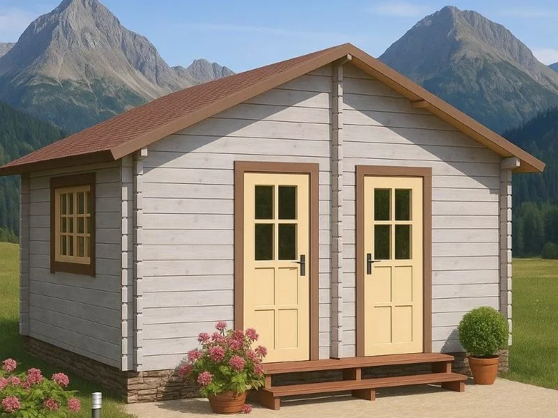 Хозблок из бруса «Парный»