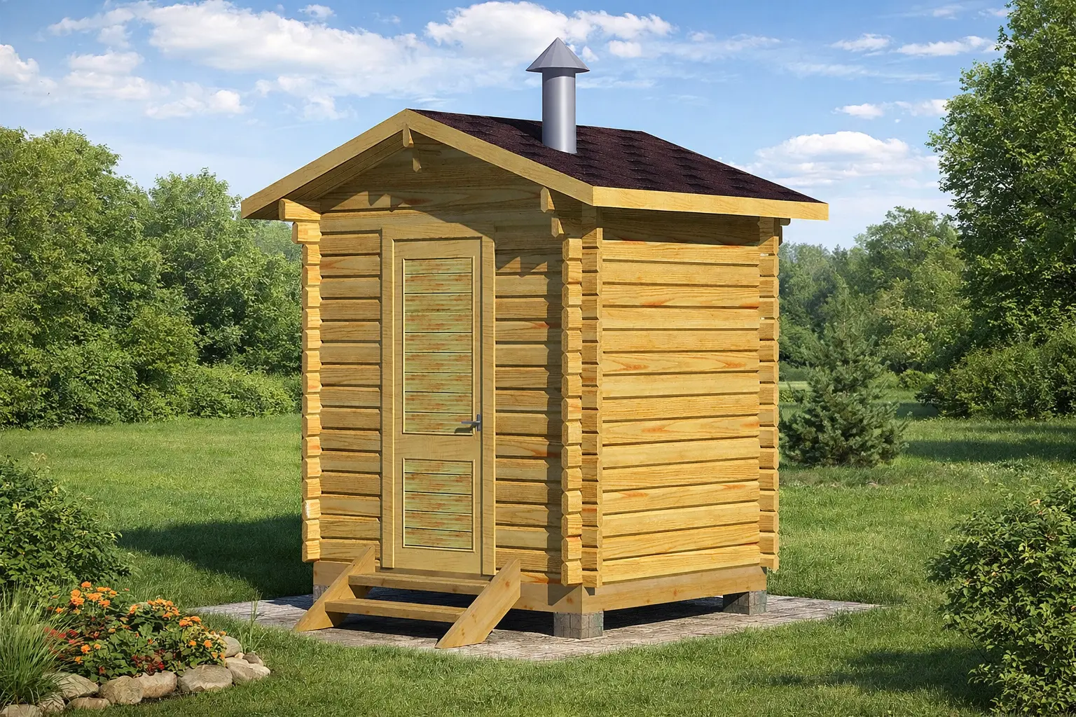 Мини баня 2 метра