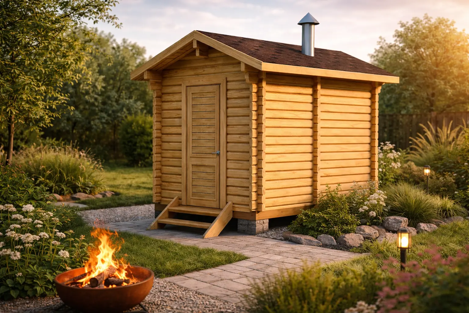 Мини баня 3.5 метра (2 помещения)