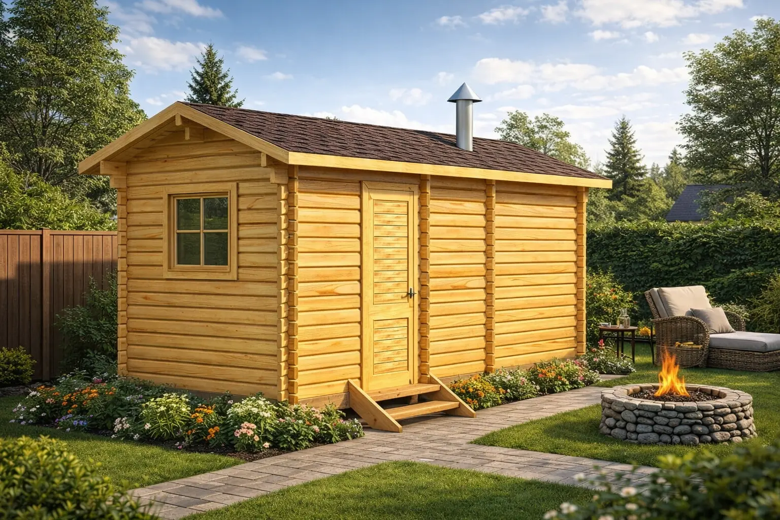 Мини баня 5.5 метров