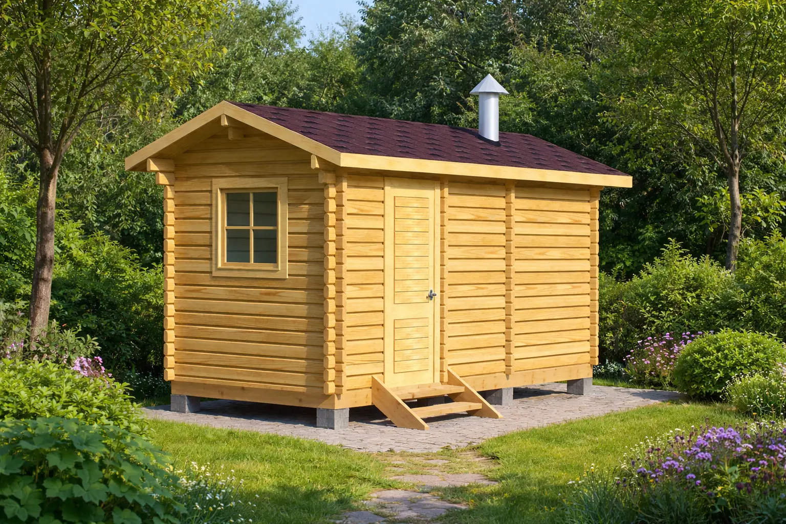 Мини баня 5 метров (3 помещения)