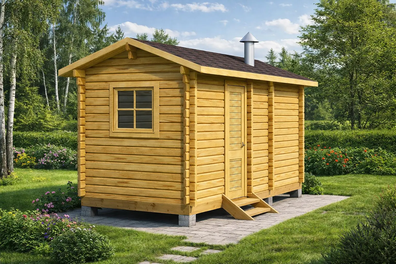 Мини баня 6 метров