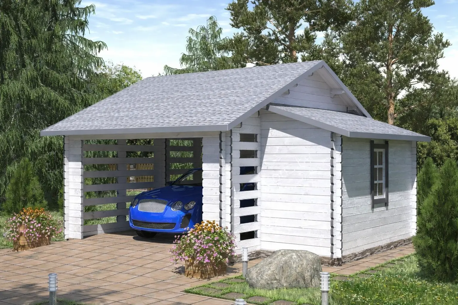 Навес из бруса «Мечта Хозяина»