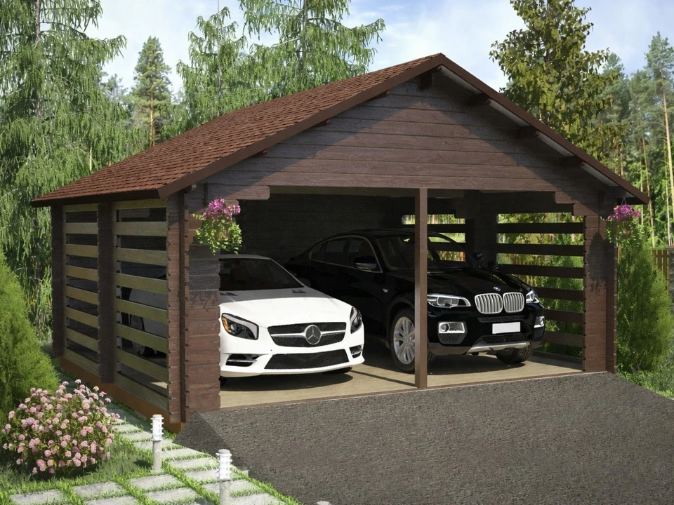 Навес из бруса «Ты да Я»