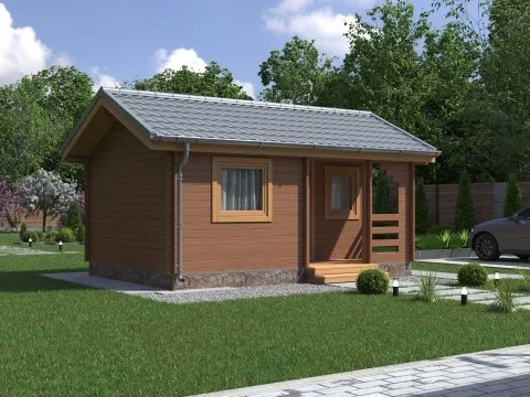 Проект дома из бруса Садовый дом «Уютный угол»