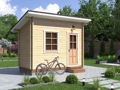 Проект дома из бруса Кладовка «Забота»