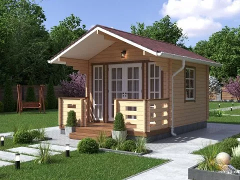 Проект дома из бруса Садовый домик «Эталонный»