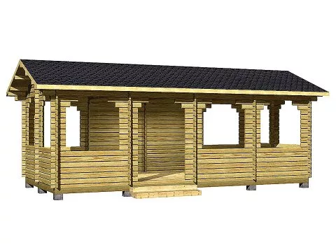 Проект дома из бруса Беседка Турист-1