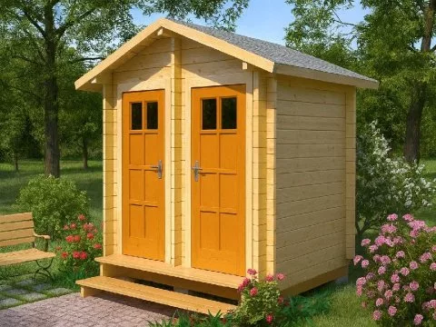Проект дома из бруса Душ-туалет 2,5 x 2 «Дуэт»