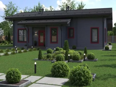 Проект дома из бруса Дом из двойного бруса «Тайга»