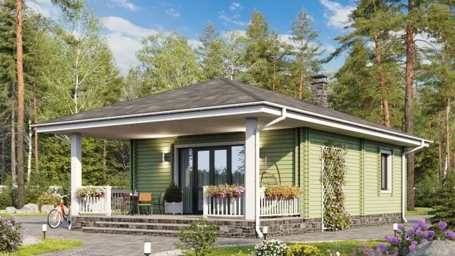 Проект дома из бруса Лотос