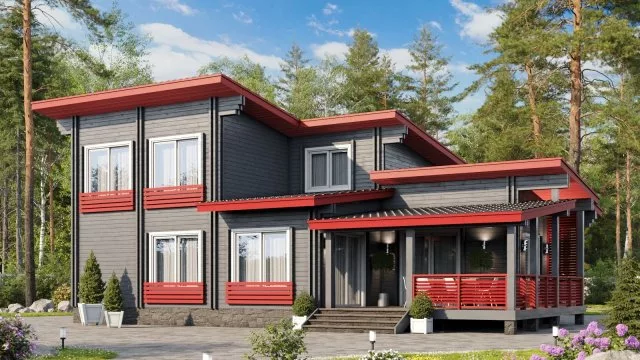 Проект дома из бруса Твин Пикс