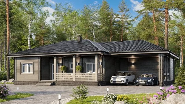 Проект дома из бруса Дудинка