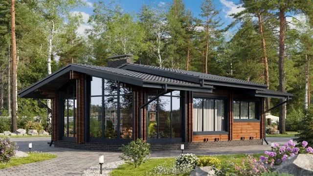 Проект дома из бруса Ждановичи 44/70