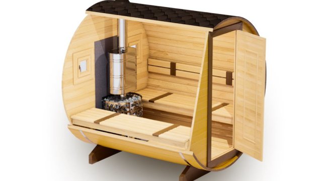 Проект дома из бруса Баня-бочка 2м (1 помещение)
