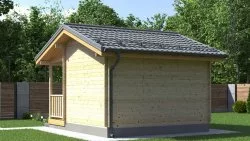 Садовый домик из бруса «Журавлик»