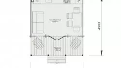 Садовый домик из бруса «Журавлик»