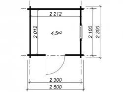 Дачная бытовка 2.5x2.3