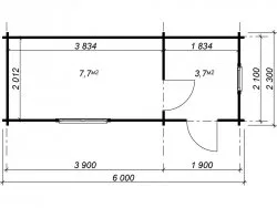 Дачная бытовка 6x2.3