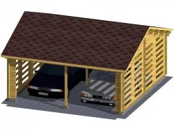 Навес на две машины «8 колёс»