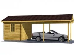 Навес для автомобиля с мастерской «АвтоХаус 2»