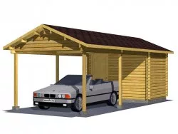 Навес для автомобиля с мастерской «АвтоХаус 2»