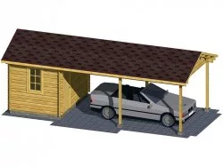 Навес для автомобиля с мастерской «АвтоХаус 2»
