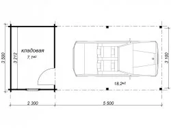 Навес для автомобиля с мастерской «АвтоХаус 2»