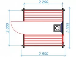 Мини-баня 2.5м