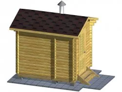 Мини-баня 3м (два помещения)