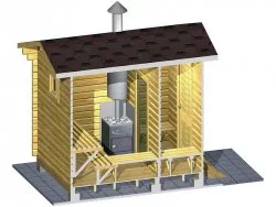 Мини-баня 3м (два помещения)