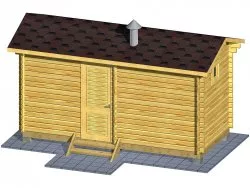 Мини-баня 5м (два помещения)