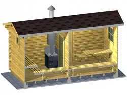 Мини-баня 5м (два помещения)