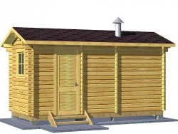 Мини-баня 5м (три помещения)