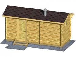 Мини-баня 5.5м (три помещения)