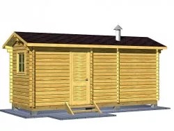 Мини-баня 6м (три помещения)