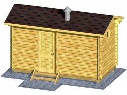 Мини-баня 4.5м (два помещения)