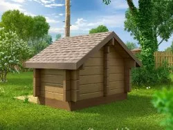 Будка для собак из бруса «Дай лапу»